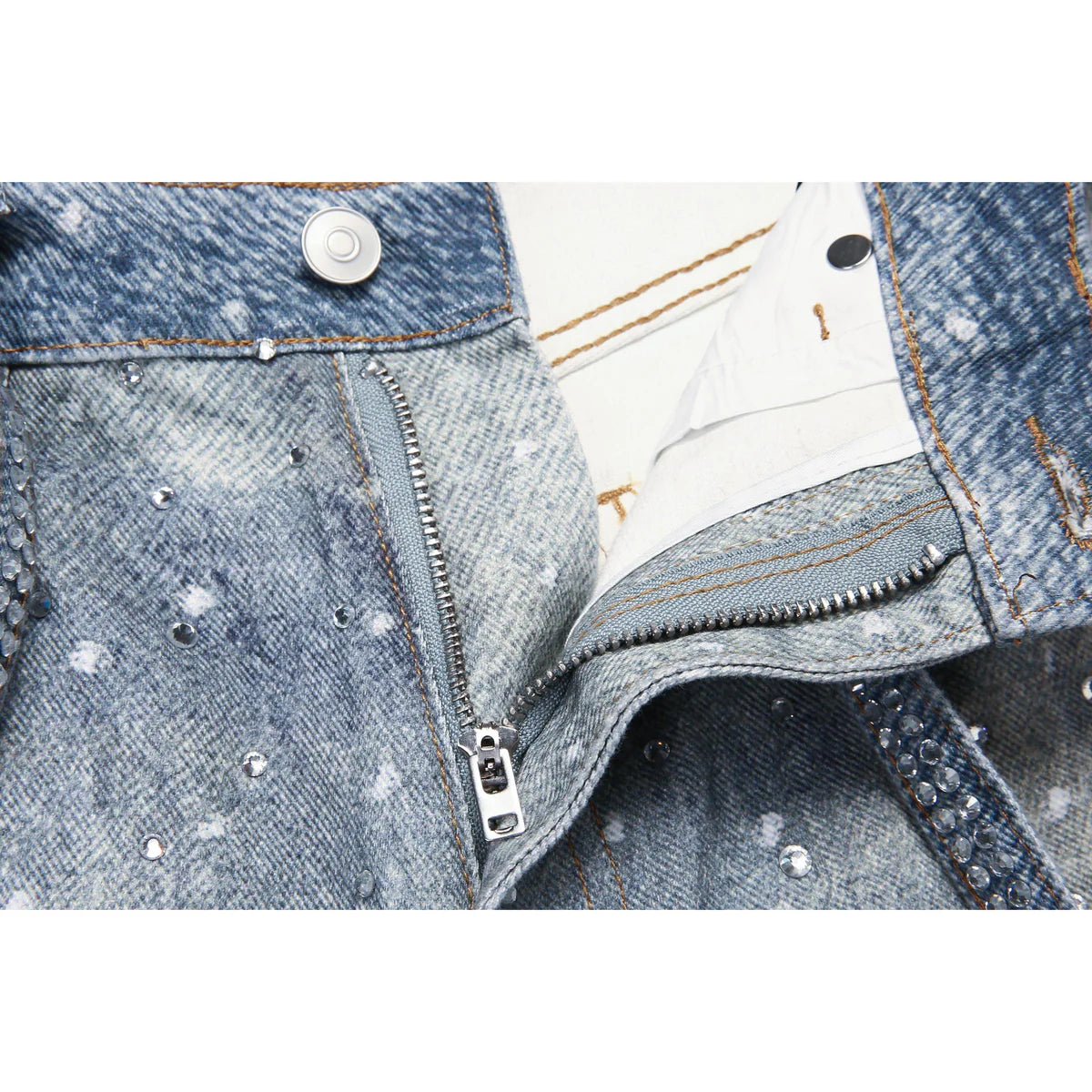 Midblue Drip Jeans